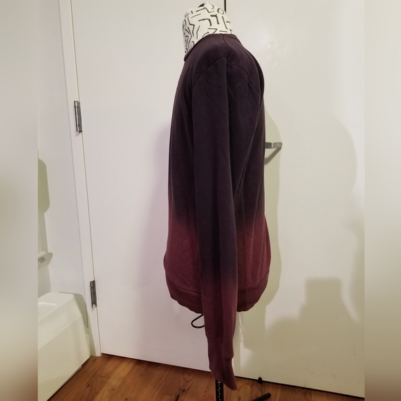 Mens Ombre Dip Dyed Pull Over Crewneck - Picture 2 of 3